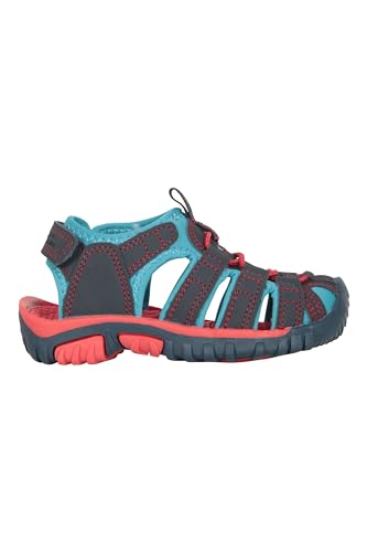Mountain Warehouse Bay Kids Shandals - Neoprene Shoes Sandals, Comfortable Childrens Beach Shoes, Midsole, Adjustable Shoes - Footwear For Walking, Travelling Dark Blue Kids Shoe Size 12 UK