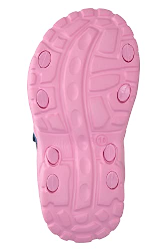 Mountain Warehouse Sand Kids Sandals - Neoprene Lined Kids Beach Shoes, Durable Sandal Shoes, Hook & Loop, Removable Heel Strap Summer Footwear - For Beach Walking Pink Kids Shoe Size 6 UK