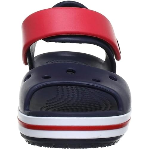 Crocs Unisex Kid's Crocband Sandal, Navy/Red, 10 Child UK