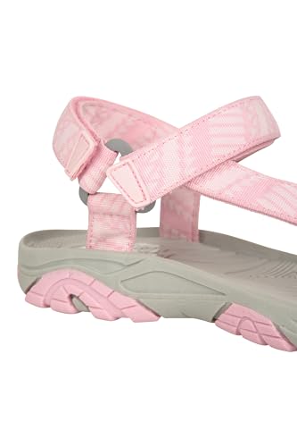 Mountain Warehouse Tide Kids Sandals - Neoprene Lined, 100% Rubber Outsole Childrens Shoes, Hook & Loop Fitting Beach Shoes - For Walking, Beach, Travelling Pale Pink Kids Shoe Size 3 UK