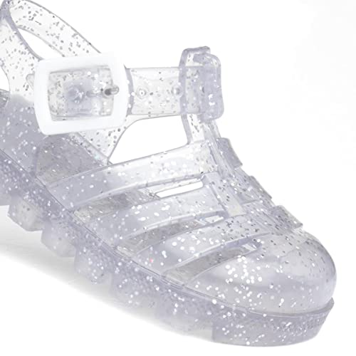 JuJu Kids Clear Glitter Jelly Sandal - Size 5 Child UK - Multicolour