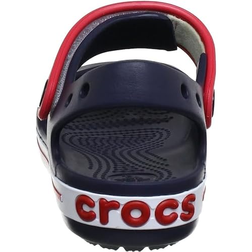 Crocs Unisex Kid's Crocband Sandal, Navy/Red, 10 Child UK