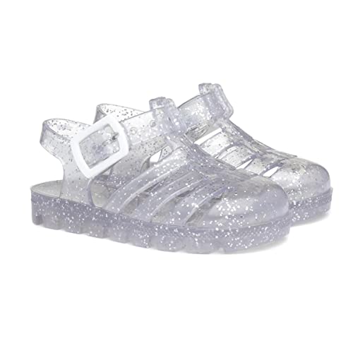 JuJu Kids Clear Glitter Jelly Sandal - Size 5 Child UK - Multicolour
