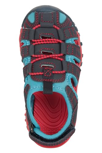 Mountain Warehouse Bay Kids Shandals - Neoprene Shoes Sandals, Comfortable Childrens Beach Shoes, Midsole, Adjustable Shoes - Footwear For Walking, Travelling Dark Blue Kids Shoe Size 12 UK