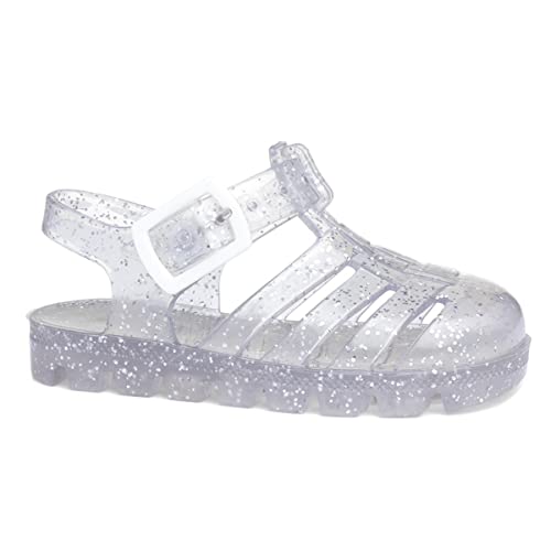 JuJu Kids Clear Glitter Jelly Sandal - Size 5 Child UK - Multicolour