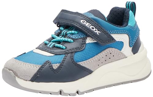 Geox J Rooner Boy A Sneaker, Octane Navy, 7.5 UK Child