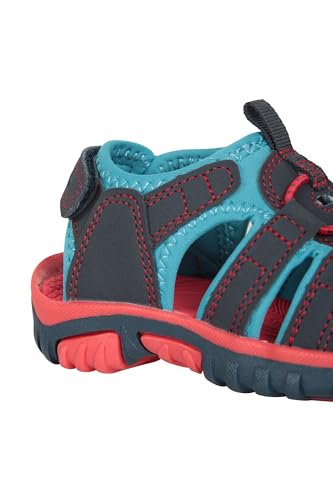 Mountain Warehouse Bay Kids Shandals - Neoprene Shoes Sandals, Comfortable Childrens Beach Shoes, Midsole, Adjustable Shoes - Footwear For Walking, Travelling Dark Blue Kids Shoe Size 12 UK