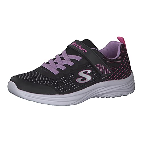 Skechers Dreamy Dancer Radiant Rogue Sneaker, Black & Lavender Mesh/Multi Trim, 13 UK Child