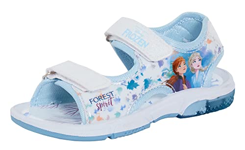 Disney Frozen Girls Sports Sandals with Lights White/Blue UK 11 Child