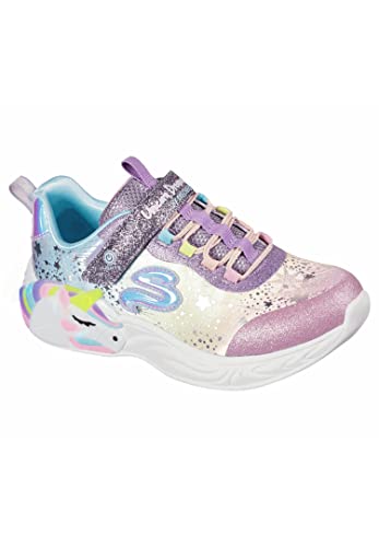 Skechers Girl's Unicorn Dreams Sneaker, Purple Textile Multi Trim, 1.5 UK
