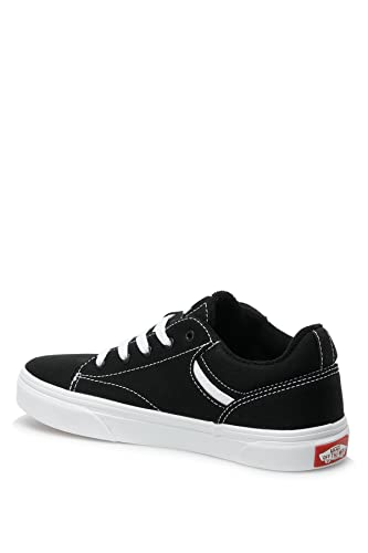 Vans Unisex Kids Seldan Sneaker, Black Canvas Black White 187, 3 UK
