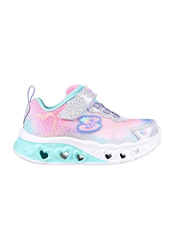 Skechers Flutter Heart Lights Simply Love Sneaker, Lavender Multi, 8 UK Child