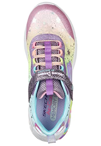 Skechers Girl's Unicorn Dreams Sneaker, Purple Textile Multi Trim, 1.5 UK