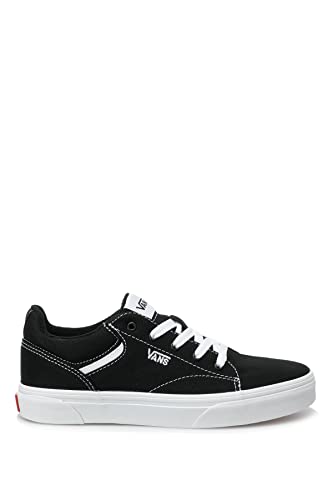 Vans Unisex Kids Seldan Sneaker, Black Canvas Black White 187, 3 UK