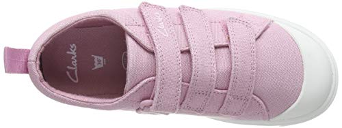Clarks Girl's City Vibe K Low-Top Sneakers, Pink Pink Canvas Pink Canvas, 11.5 UK Child
