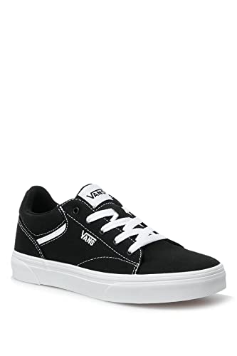 Vans Unisex Kids Seldan Sneaker, Black Canvas Black White 187, 3 UK