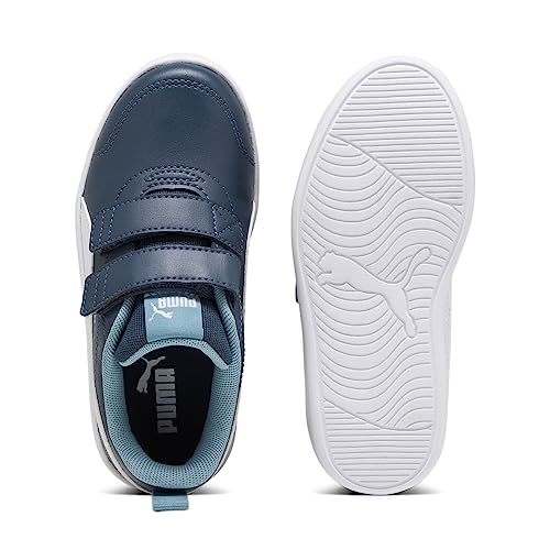 PUMA COURTFLEX V2 V PS Sneaker, Dark Night White, 1 UK Child