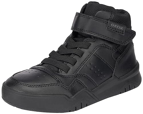 Geox J Perth Boy F Sneaker, Black, 11 UK Child