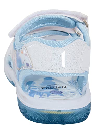 Disney Frozen Girls Sports Sandals with Lights White/Blue UK 11 Child
