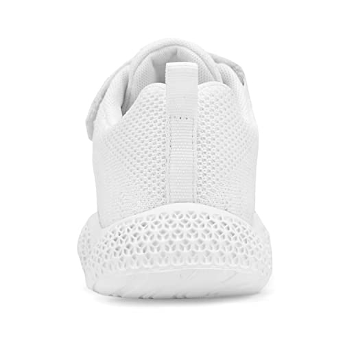 Piup Girls White Trainers Boys Lightweight Running Shoes Tennis Sneakers Outdoor Walking Shoes Kids Casual Sport Shoes Little Kid 11 UK Child
