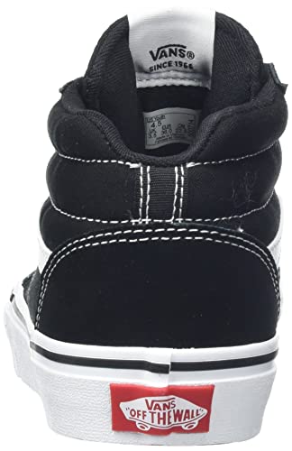 Vans Unisex Kids Ward Mid V Sneaker, Suede Canvas Black White, 13 UK Child