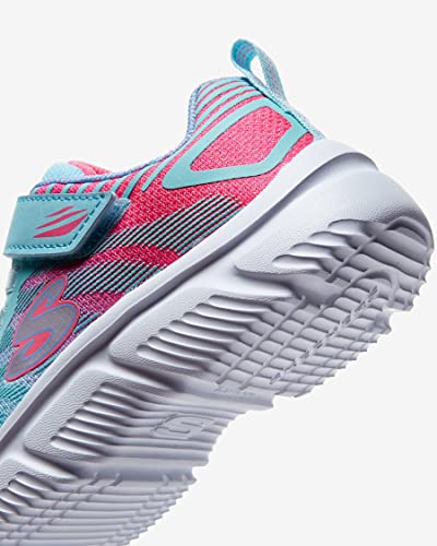 Skechers Girl's 302478l Aqpk Sneaker, Aqua Mesh Pink Trim, 13.5 UK