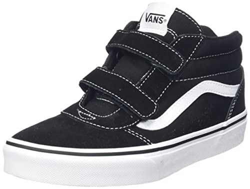 Vans Boy's Unisex Kids Ward Mid V Sneaker, (Suede/Canvas) Black/White, 7 UK Child