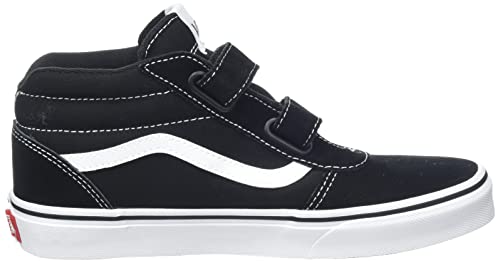 Vans Boy's Unisex Kids Ward Mid V Sneaker, (Suede/Canvas) Black/White, 7 UK Child