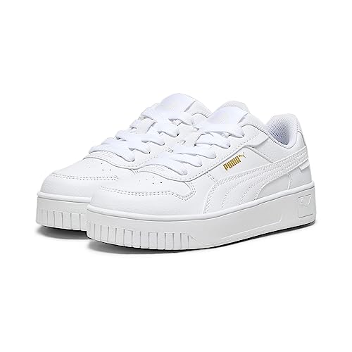 PUMA Carina Street PS Sneaker, White White Gold, 13 UK Child