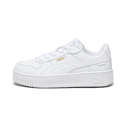 PUMA Carina Street PS Sneaker, White White Gold, 13 UK Child