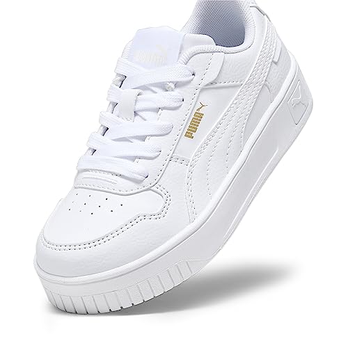 PUMA Carina Street PS Sneaker, White White Gold, 13 UK Child