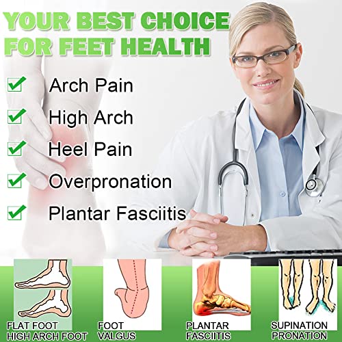 Ailaka Kids Orthotic Arch Support Shoe Insoles, Children PU Foam Cushioning Inserts for Flat feet, Plantar Fasciitis, Feet Heel Pain Relief, Green, 8.5/11 UK Child