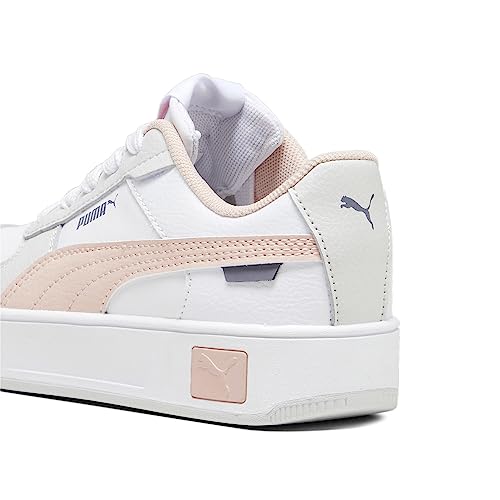 PUMA Carina Street PS Sneaker, White-Rose DUST-Feather Gray, 12 UK Child