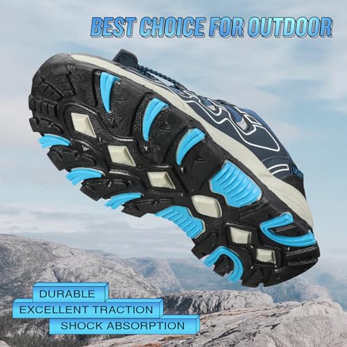 UOVO Boys Trainers Kids Water Resistant Walking Shoes Sports Outdoor Sneakers Children Trekking Hiking Footwear Running Shoes Size 5 UK Big Kids 38EU Blue