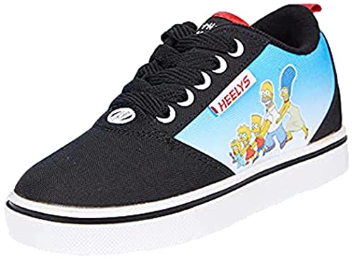 Heelys Pro 20 Prints (HES10395) Wheeled Heel Shoe, Black Cyan Multi, 13 UK Child