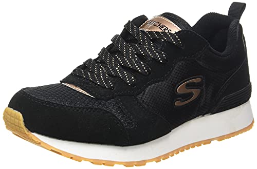 Skechers Retrospect Sneaker, Black Suede/Mesh Trim, 13 UK Child