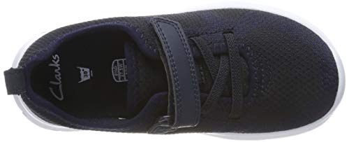 Clarks Boy's Ath Flux Low Top Sneakers, Blue Navy Navy, 9.5 UK Child Wide