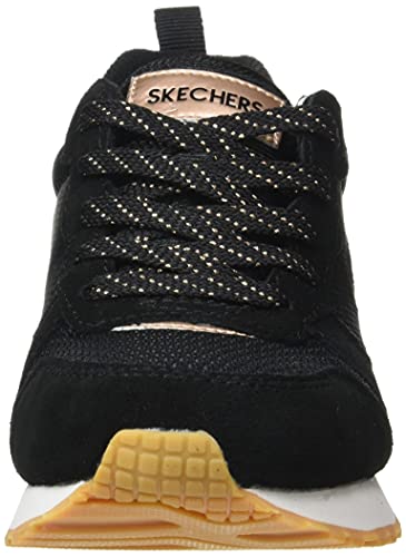 Skechers Retrospect Sneaker, Black Suede/Mesh Trim, 13 UK Child