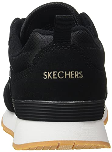 Skechers Retrospect Sneaker, Black Suede/Mesh Trim, 13 UK Child