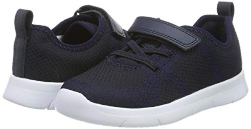 Clarks Boy's Ath Flux Low Top Sneakers, Blue Navy Navy, 9.5 UK Child Wide