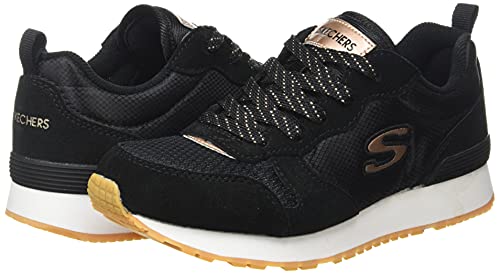 Skechers Retrospect Sneaker, Black Suede/Mesh Trim, 13 UK Child