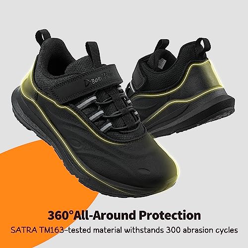DREAM PAIRS Unisex Kids Trainers Boys Girls Waterproof Walking Running Shoes Athletic Sneakers Sports Shoes for Little/Big KidSDRS2335K,All Black,13 UK Child/1 US Little Kid