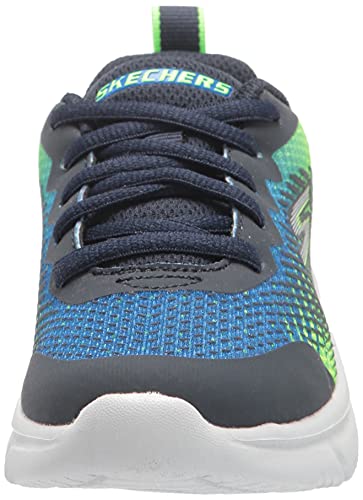 Skechers Boy's Go Run 650 Sneaker, Navy Lime, 13.5 UK Child