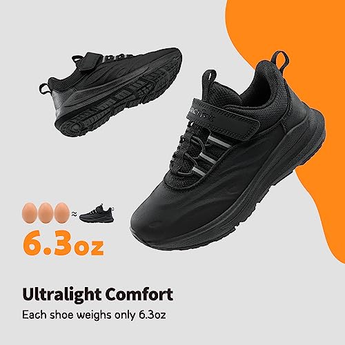 DREAM PAIRS Unisex Kids Trainers Boys Girls Waterproof Walking Running Shoes Athletic Sneakers Sports Shoes for Little/Big KidSDRS2335K,All Black,13 UK Child/1 US Little Kid