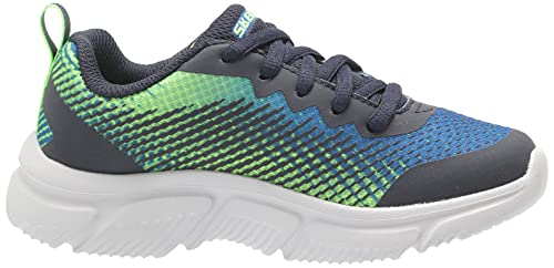 Skechers Boy's Go Run 650 Sneaker, Navy Lime, 13.5 UK Child