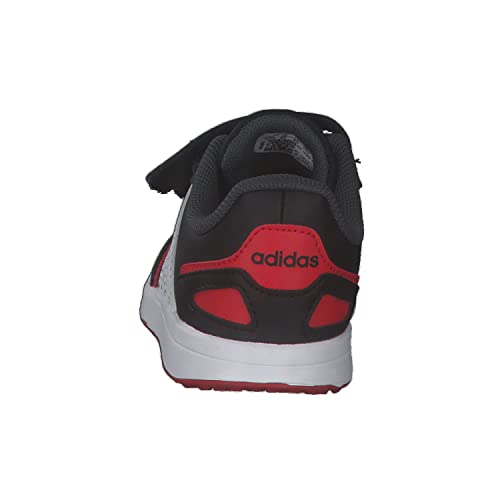 adidas VS Switch 3 Lifestyle Running Hook and Loop Strap Sneaker, Core Black FTWR White Vivid Red, 1 UK Child