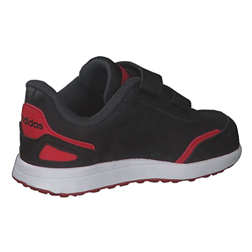 adidas VS Switch 3 Lifestyle Running Hook and Loop Strap Sneaker, Core Black FTWR White Vivid Red, 1 UK Child