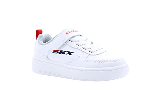 Skechers Sport Court 92 Zelder Sneaker, White Mix, 13 UK Child