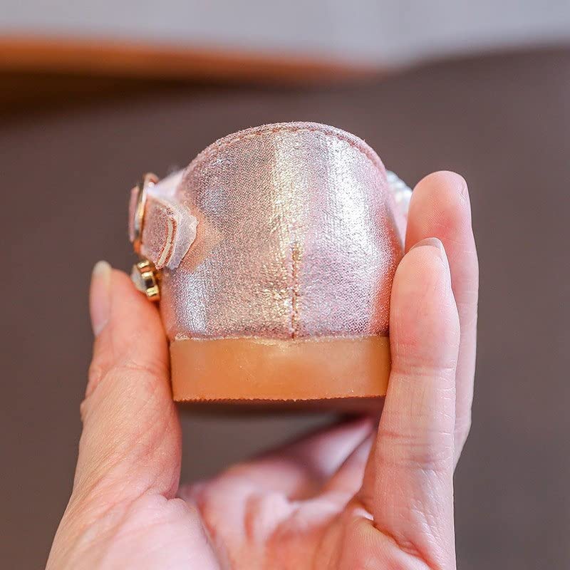 Toddler Girls Princess Dress Shoes Sequins Butterfly Mary Jane Wedding Party Bridesmaids Low Heels Dance Birthday Sandals Special Occasion Shoes Ballet Flats Shoes for Children Pink