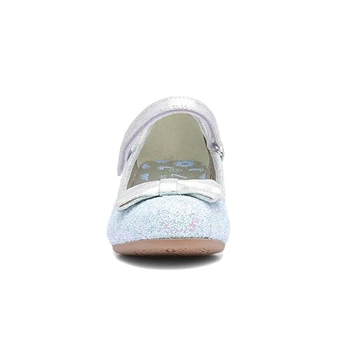 Lilley Sparkle Lacey Kids Light Blue Glitter Heel - Size 12 Child UK - Blue